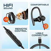 Delton 24EC USB-C Computer Headset Earbuds with Microphone