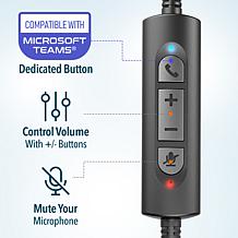 Delton 30Y Wired Mono Computer Headset with Dual Noise Canceling Mics