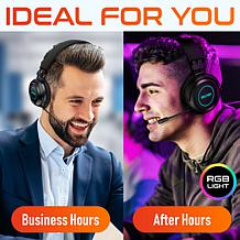 Delton G520 Wireless Noise Cancelling Gaming/Work Headset - 35H