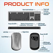Delton K100 Wireless Computer Keyboard and Mouse Set