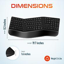 Delton KB200 Ergonomic 24G Wireless Keyboard for PC Laptop