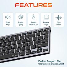 Delton KB35 Mini Computer Keyboard & Mouse Bundle for PC/Laptop