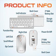 Delton N35 Wireless Keyboard and Mouse - White