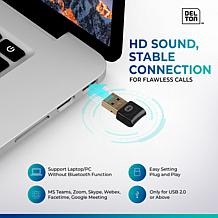 Delton Professional Wireless Headset w/Microphone & USB Dongle 2-pack