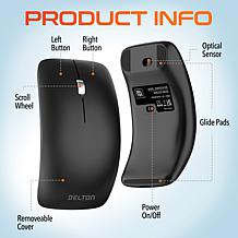 Delton S10 Curved Wireless Ergonomic Computer Mouse