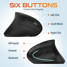Delton S12 Ergonomic Vertical Wireless Rechargeable Computer Mouse