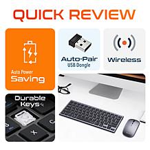 Delton SW60 Tablet Stand, N35 Small Wireless Keyboard and Mouse Bundle