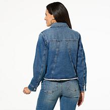 Democracy Long-Sleeve Sherpa-Lined Denim Jacket