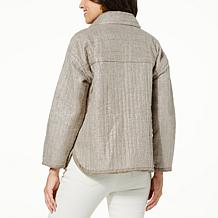 Democracy Woven Jacquard Quilted Jacket