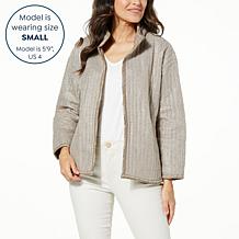 Democracy Woven Jacquard Quilted Jacket