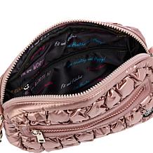 Denise Austin Pearlized Quilt Feather Weight Crossbody Bag