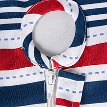 Design Imports 60" x 120" Patriotic Stripe Outdoor Tablecloth w/Zipper