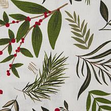 Design Imports Asst Holiday Sprig/Plaid Pillow Covers - Set of 4