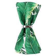 Design Imports Banana Leaf Print Outdoor Napkin Set of 6