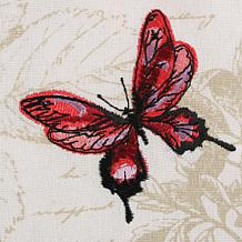 Design Imports Botanical Butterfly Embroidered Napkin 6-pack