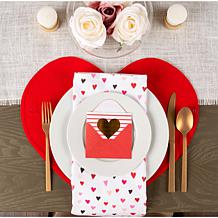 Design Imports Confetti Hearts Print Napkin Set of 6