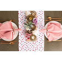 Design Imports Confetti Hearts Print Table Runner - 14" x 72" 