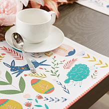 Design Imports Easter Folk Garden Embellished Placemat Set 6-pack