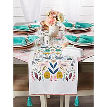 Design Imports Easter Garden Embellished Table Runner - 14" x 108"