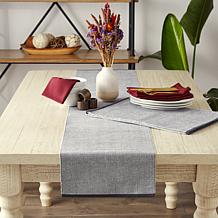 Design Imports Eco-Friendly Chambray Fine Ribbed Placemats - Set of 6