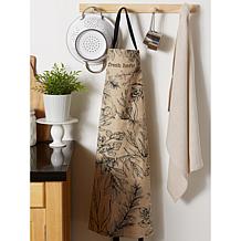 Design Imports Fresh Herbs Printed Chef Apron