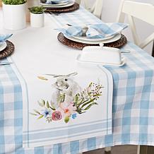 Design Imports Garden Bunny Printed Table Runner - 14" x 108"