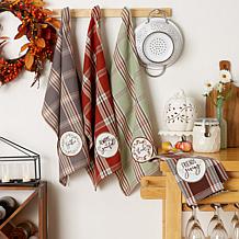 Design Imports Gathered Together Embellished Kitchen Towel Set of 4