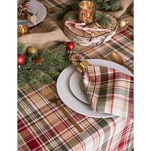 Design Imports Give Thanks Plaid Cloth Napkins Set of 6