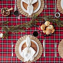 Design Imports Glad Tidings Plaid Tablecloth 60" x 84"
