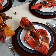 Design Imports Harvest Botanical Jacquard Napkins Set of 6