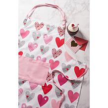 Design Imports Hearts Collage Print Chef Apron