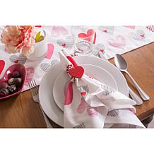 Design Imports Hearts Collage Print Napkin Set of 6