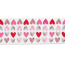 Design Imports Hearts Collage Print Table Runner - 14" x 72"