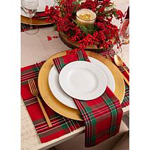 Design Imports Holiday Plaid Placemat Set of 6
