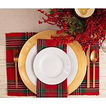 Design Imports Holiday Plaid Placemat Set of 6