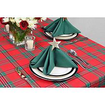 Design Imports Holiday Plaid Tablecloth 60-inch by 84-inch