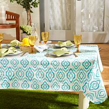 Design Imports Ikat Vinyl Tablecloth