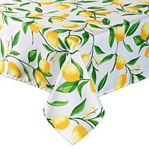 Design Imports Lemon Bliss Outdoor Tablecloth w/Zipper - 60" x 120"