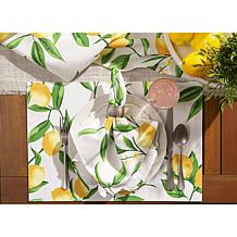Design Imports Lemon Bliss Print Outdoor Placemat Set of 6