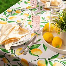 Design Imports Lemon Bliss Print Outdoor Tablecloth - 60" x 120"