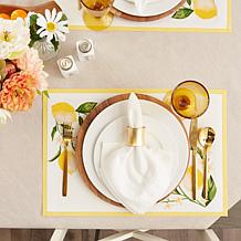 Design Imports Lemon Bliss Printed Placemat Set of 6