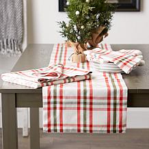 Design Imports Nutcracker Plaid Tablecloth - 52 x 52"