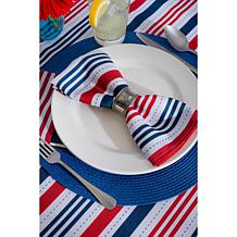 Design Imports Patriotic Stripe Outdoor Napkin Set of 6