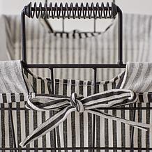 Design Imports Set of 2 Farmhouse Black Wire Basket
