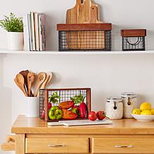 Design Imports Set of 3 Assorted Farmhouse Basket