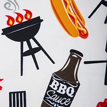 Design Imports Set of 6 BBQ Fun Print Outdoor Placemats
