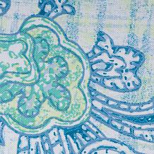 Design Imports Set of 6 Blue Watercolor Paisley Outdoor Napkins