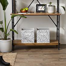 Design Imports Small Dots 11" Storage Cube 2-pack