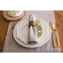 Design Imports Solid Chambray 14" x 108" Table Runner