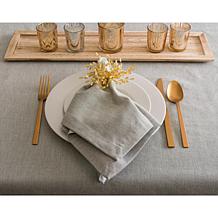 Design Imports Solid Chambray 60" x 120" Tablecloth